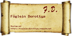 Föglein Dorottya névjegykártya