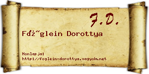 Föglein Dorottya névjegykártya