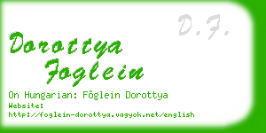 dorottya foglein business card